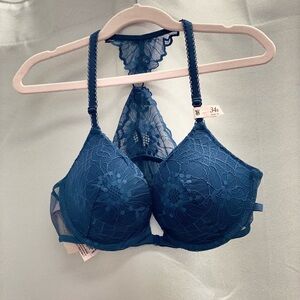 Victoria's Secret Teal Lace Halter Bra